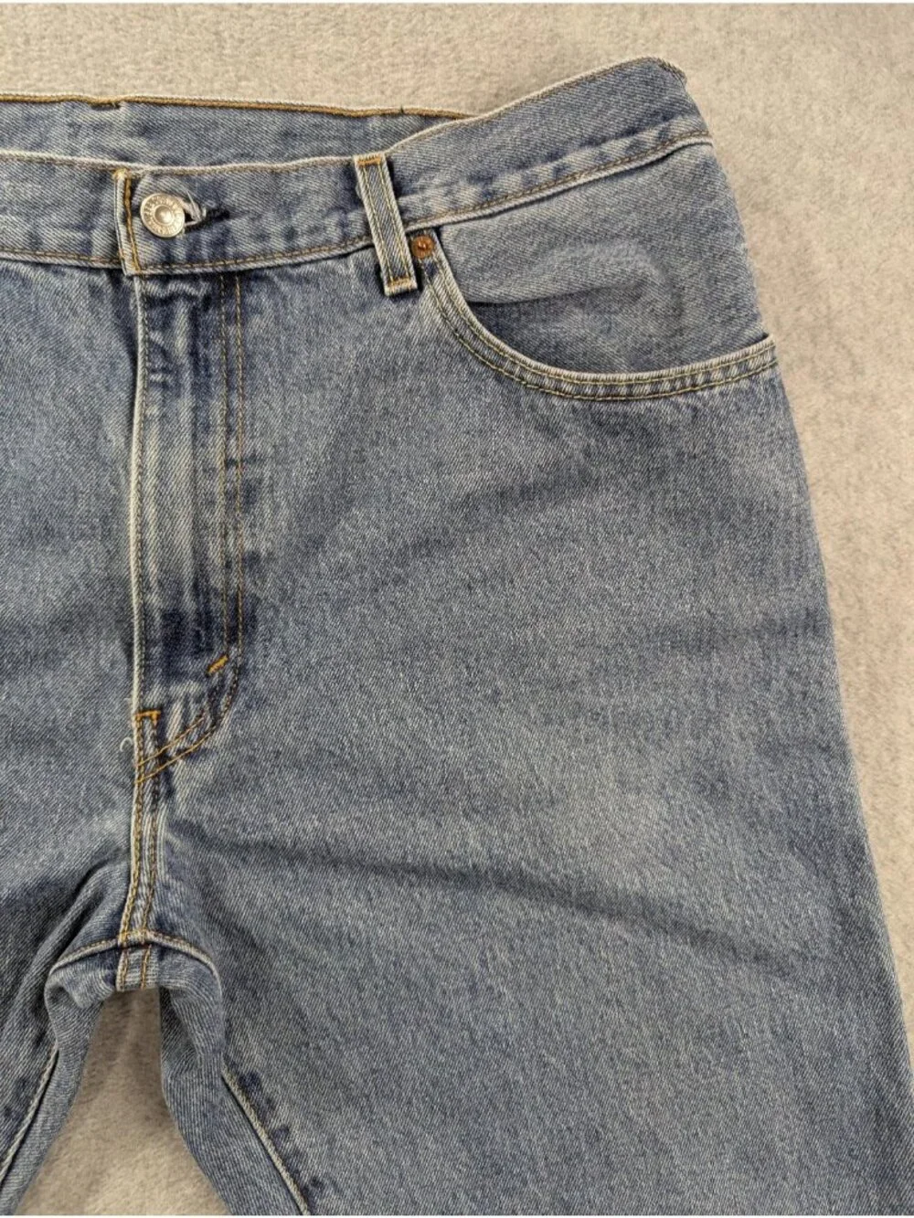Levis 517 Jeans Mens 38x31 Blue Medium Wash Slim Bootcut Mid Rise Denim Zip Fly